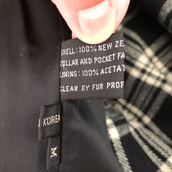 Denim & Leather Jacket with Real Opposum Fur Vintage Jacket - Picture 5 of 8